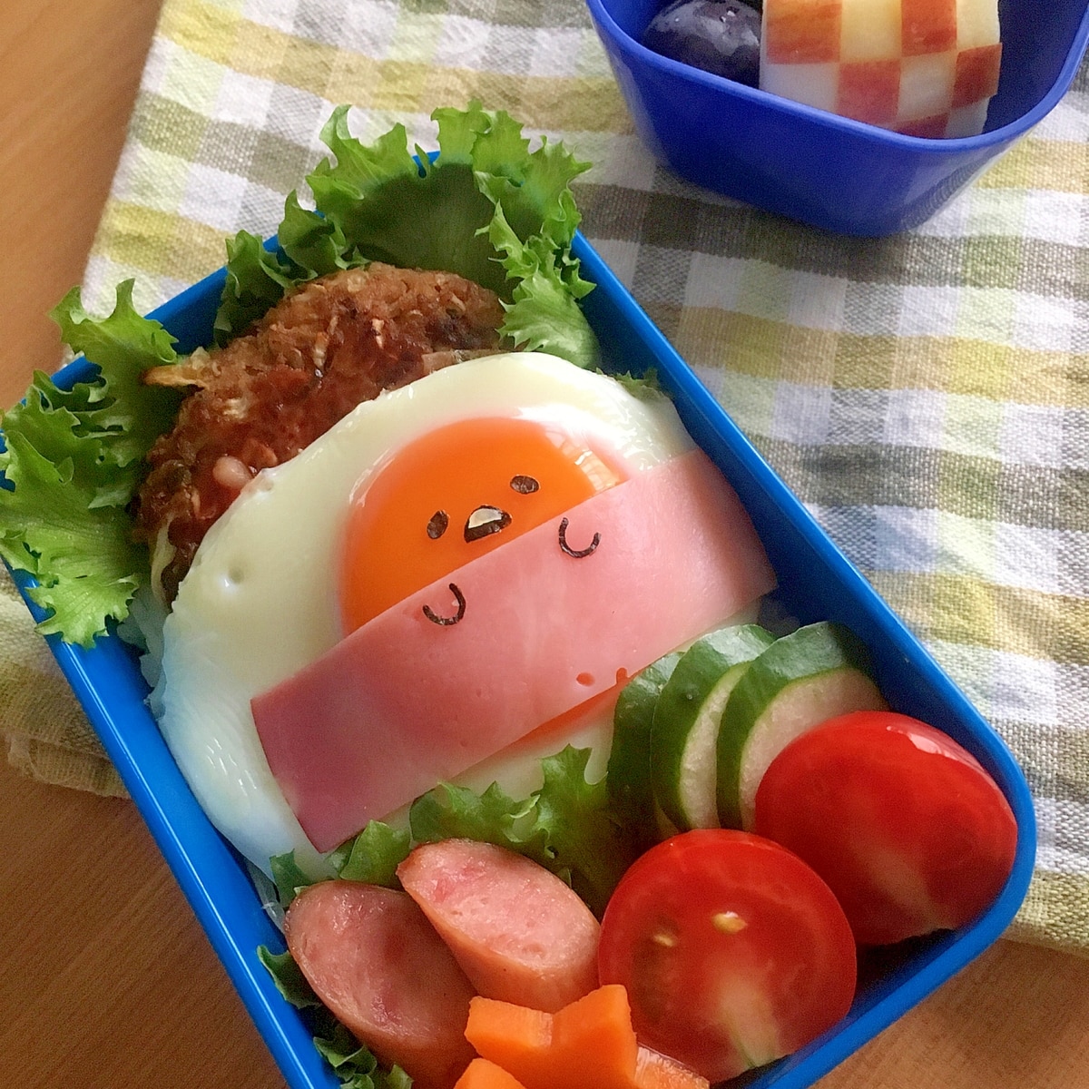 子供が喜ぶ 簡単キャラ弁 ぐでたまのロコモコ弁当 レシピ 作り方 By Cherry05 楽天レシピ